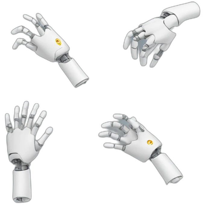 Three bionic arms emoji