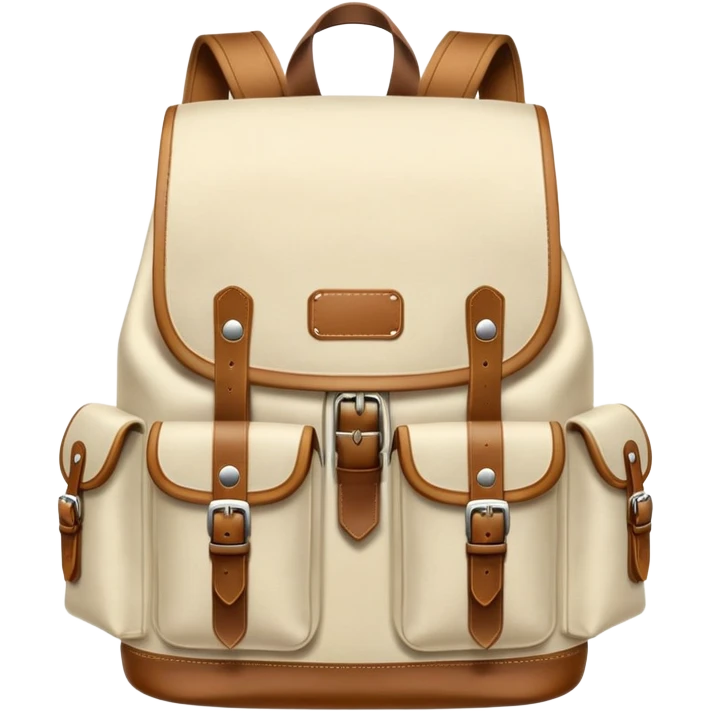 Cream backpack  emoji