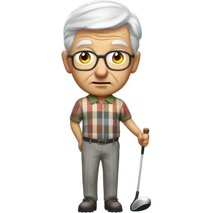 Old golfer emoji
