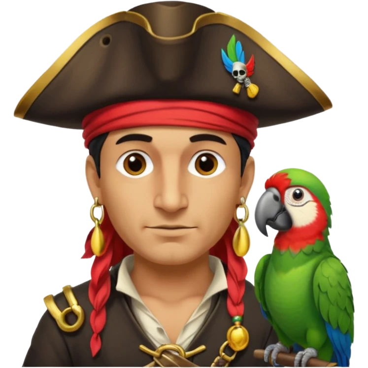 pirate and parrot emoji