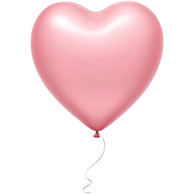Cinematic tiny floating heart balloon, glossy and round, warm pink hues, slightly transparent with a soft glow, delicate string gently swaying, dreamy and adorable. emoji