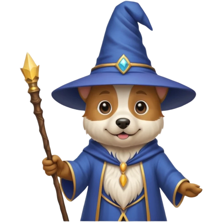 Dog wizard emoji