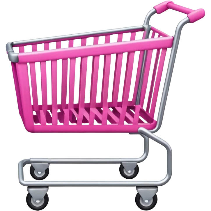 make shopping cart with pink tones. emoji