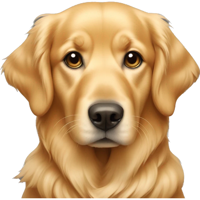 Golden retriever with small ears emoji