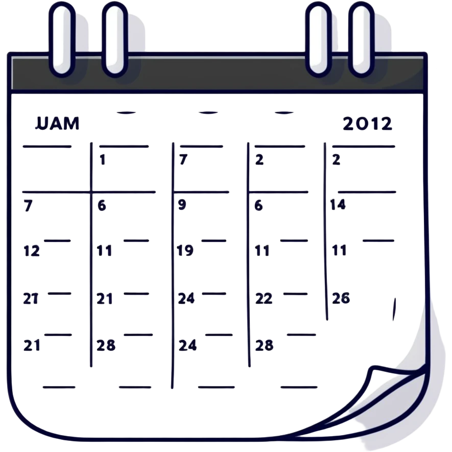 colorful sticker-style icon logo for an open source self-hosted calendar app, inspired by Fantastical, with a calendar page and subtle open source symbol emoji
