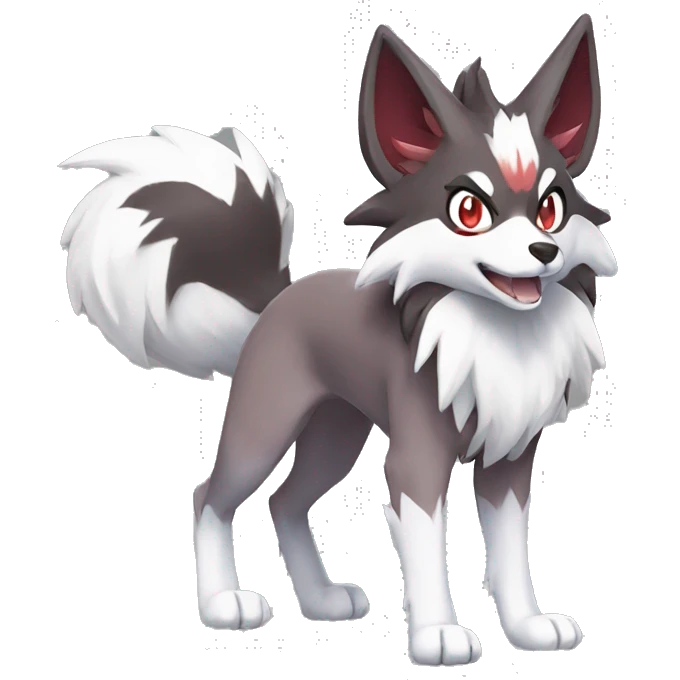 Lycanroc-Mightyena-Zorua full body emoji