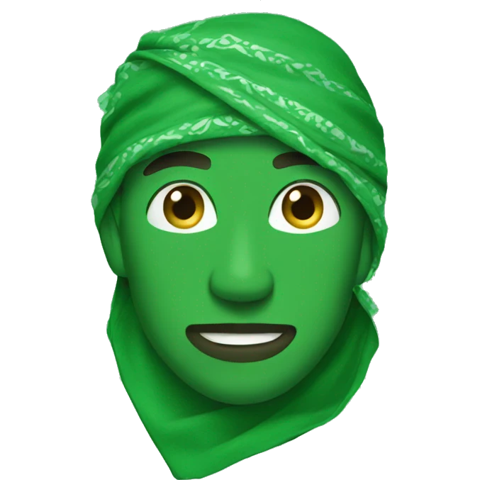 Green bandana emoji