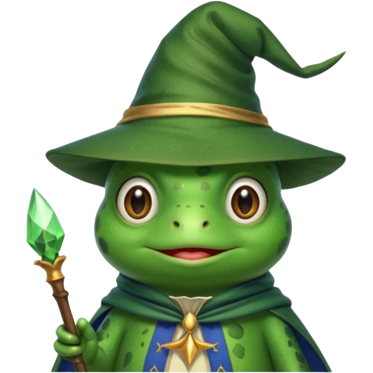 cute frog wizard emoji
