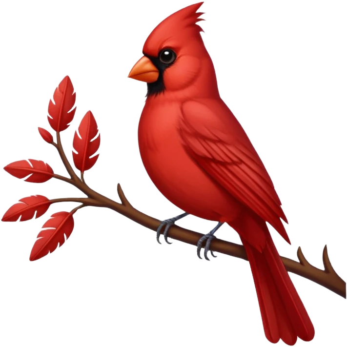 Red cardinal for text emoji