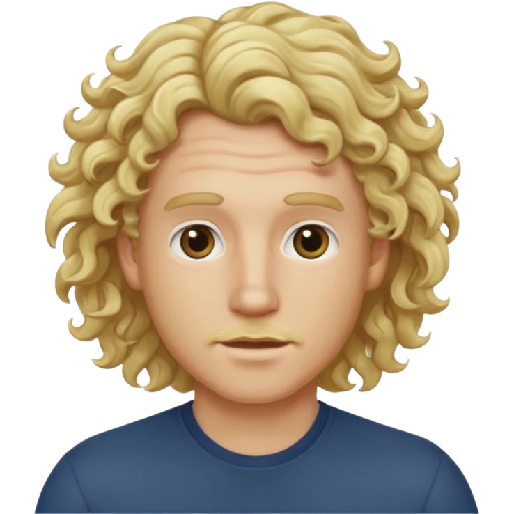 White male with wavy/curly blonde hair  emoji