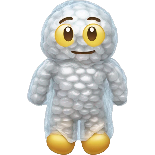 Human Body wrapped in bubble wrap emoji