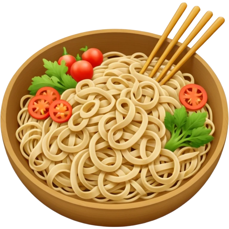 Plato de comida asiática con palillos chinos emoji