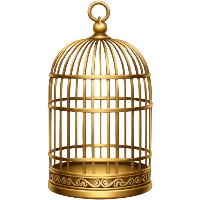 A round bird cage emoji