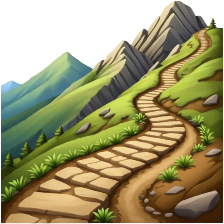 Switchback mountain trail emoji