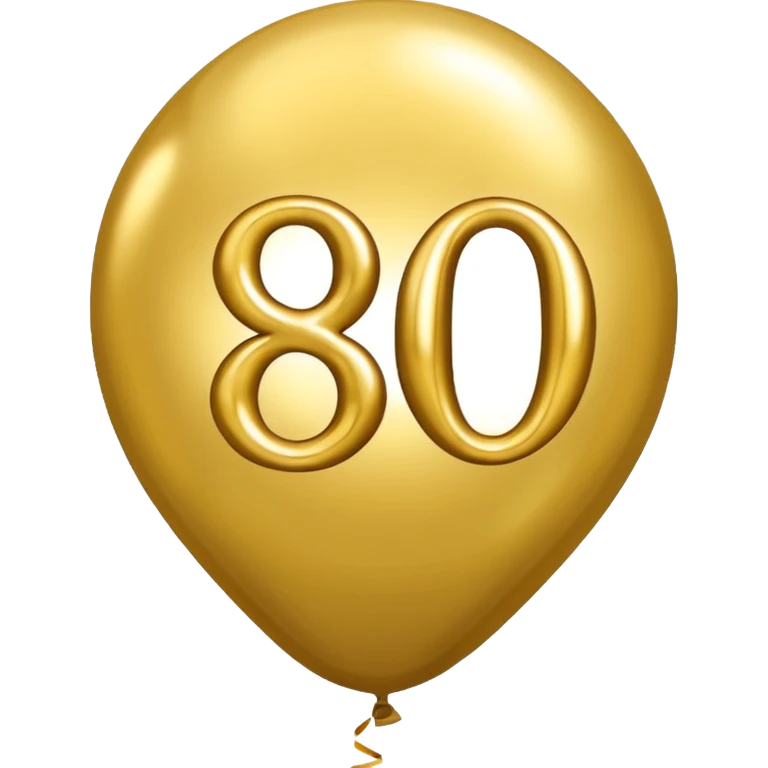 80th birthday balloon emoji