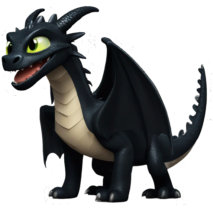 Dragón negro furia nocturna how to train your dragon emoji