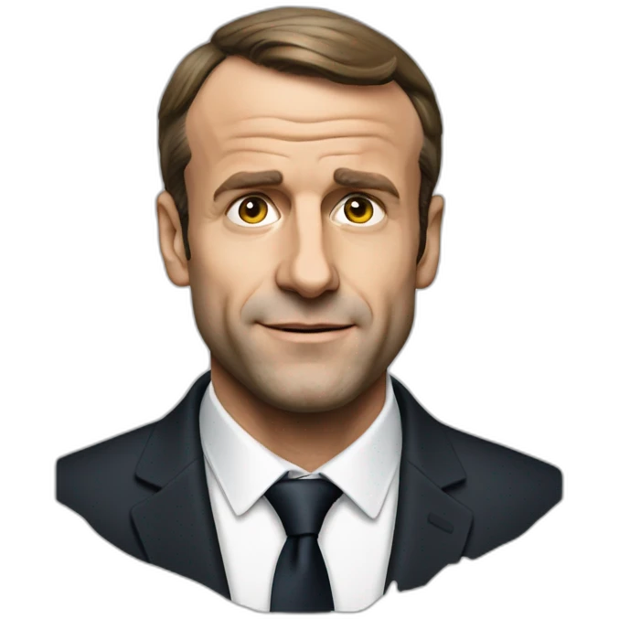Macron tape migrant emoji