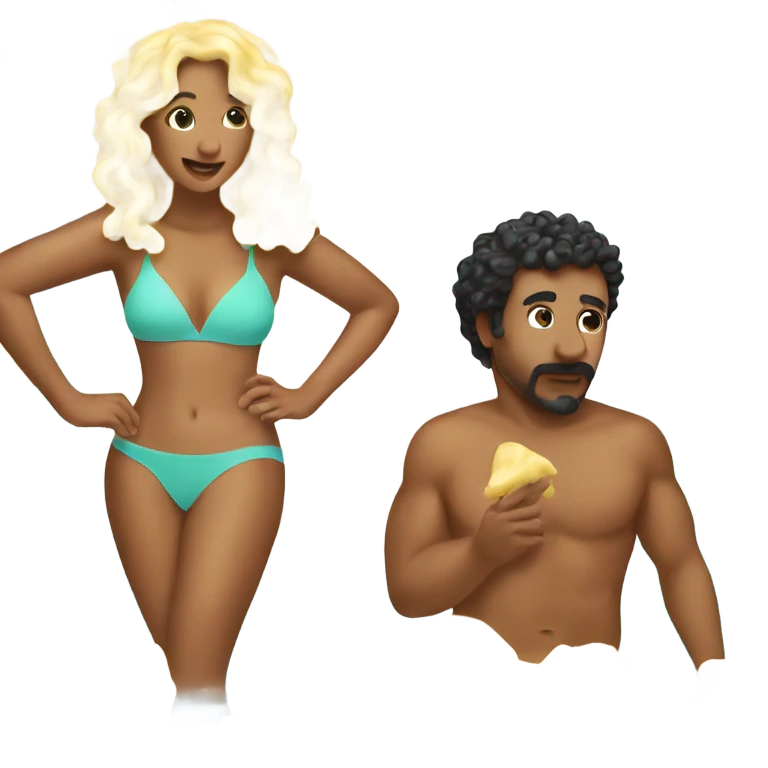 Mac and cheese in a bathing suit emoji