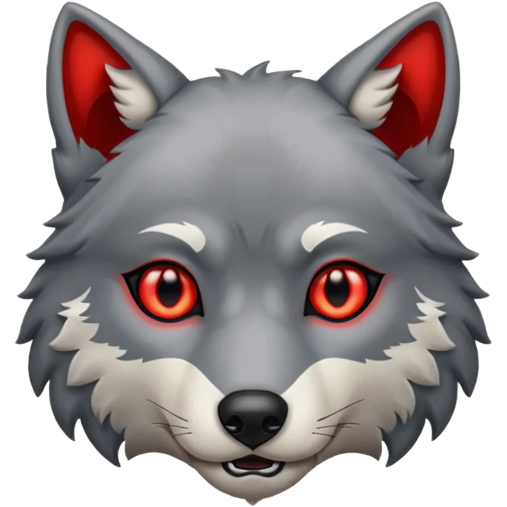 Full red eye wolf emoji