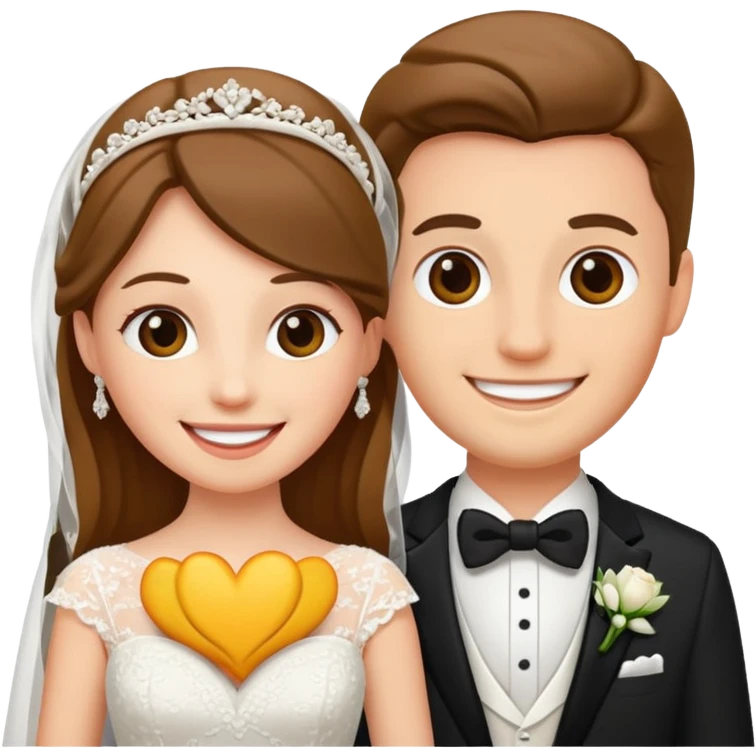 Emoji combination 👰 and 🤵 emoji