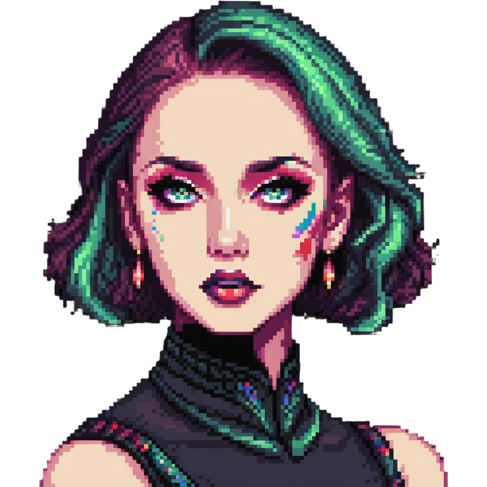 side eye baddie with bold makeup emoji