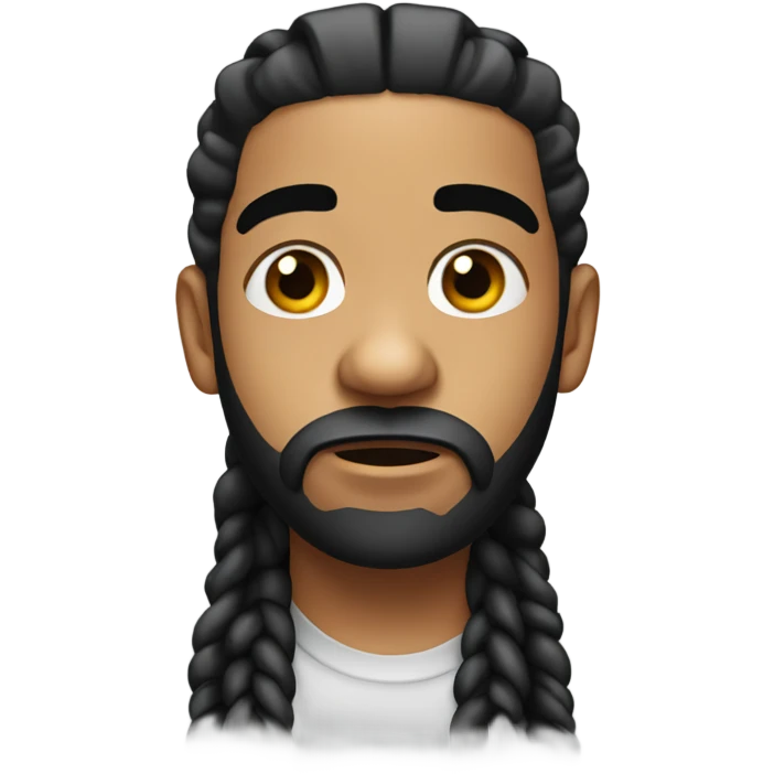 drake with braids in shock emoji
