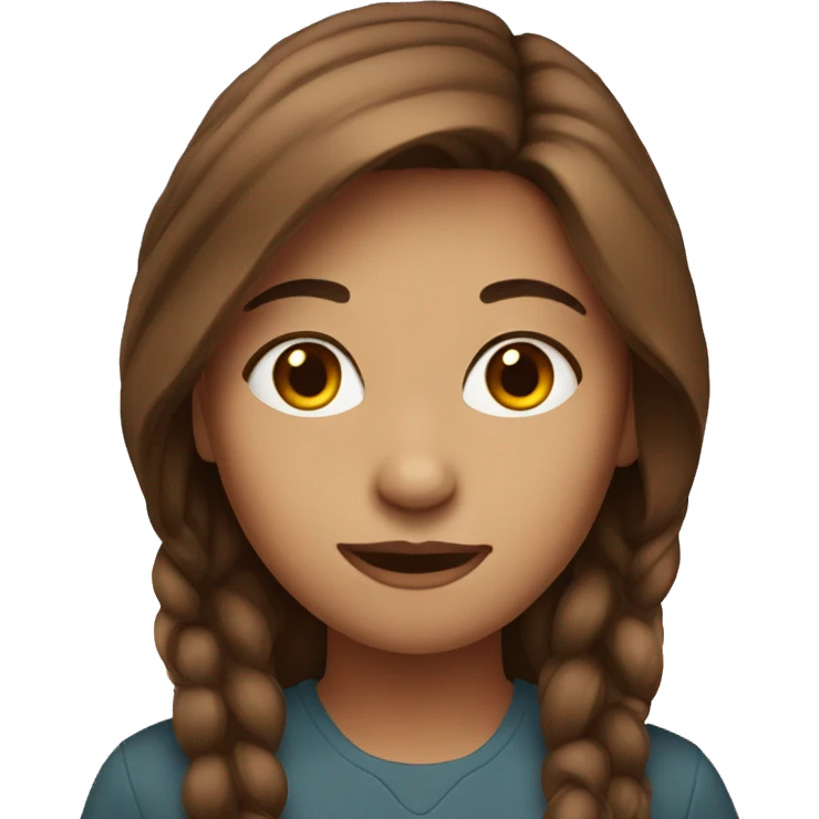 Girl with brown hair emoji