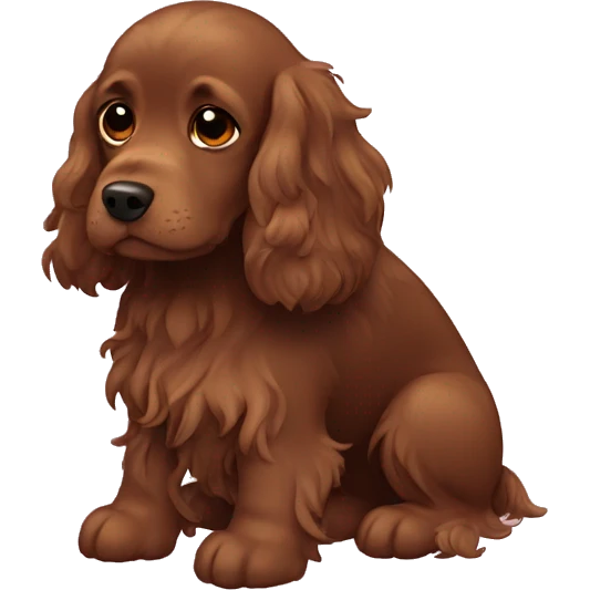 Brown sprocket spaniel  emoji