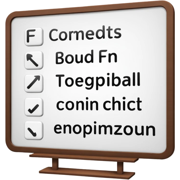 Board showing written  ®️f-07 emoji