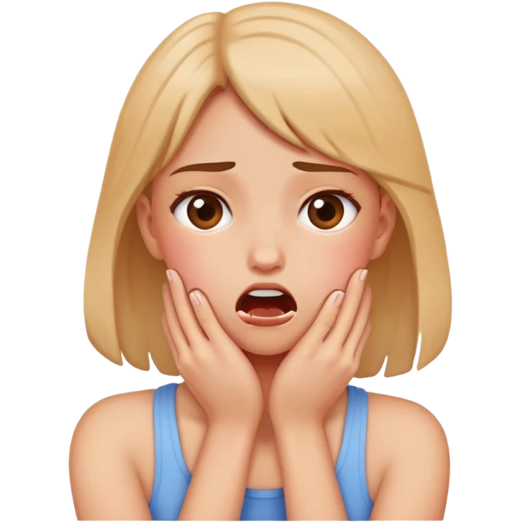 a girl choking herself emoji
