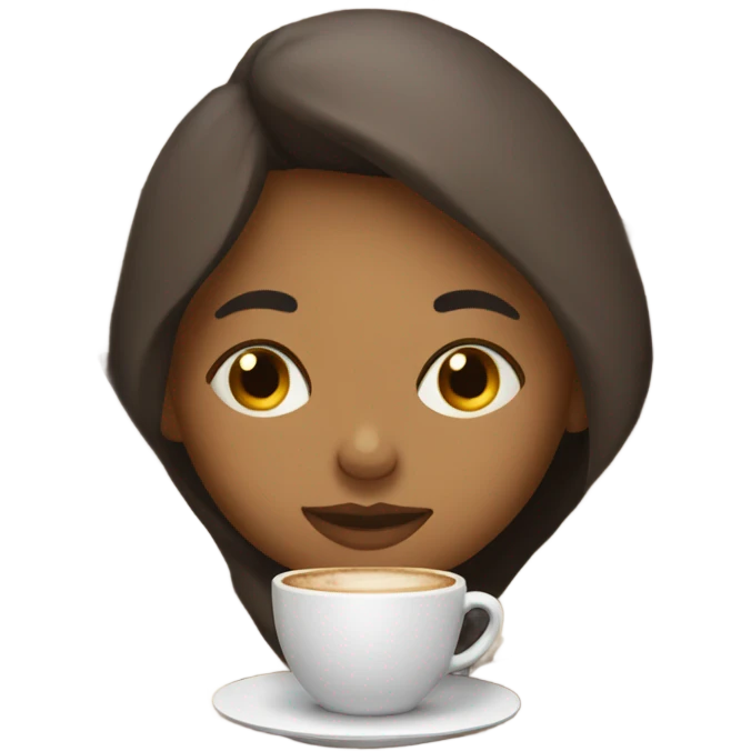 girl inside a blanket sipping coffee eyes closed emoji