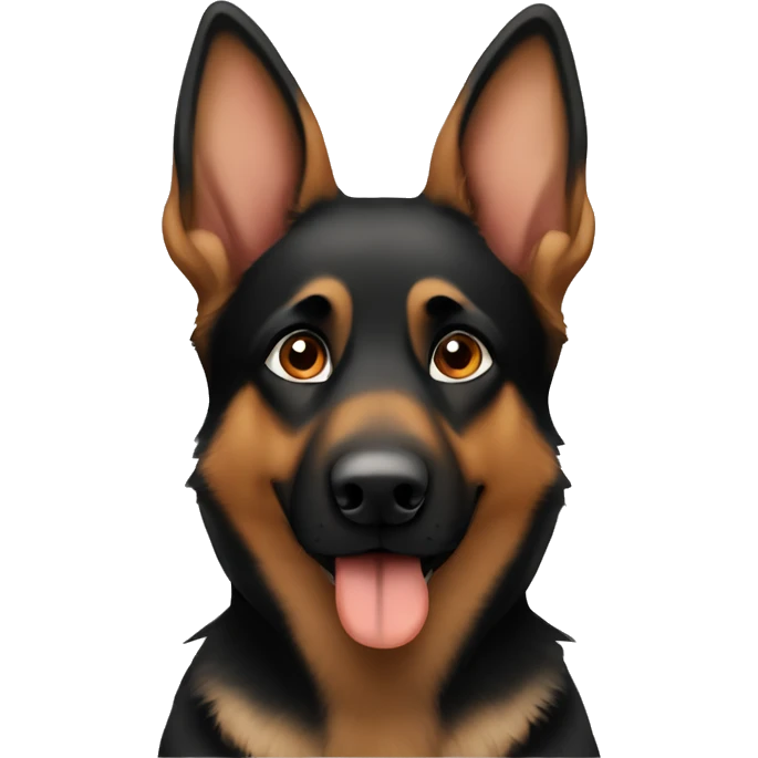 German shepherd black and brown emoji