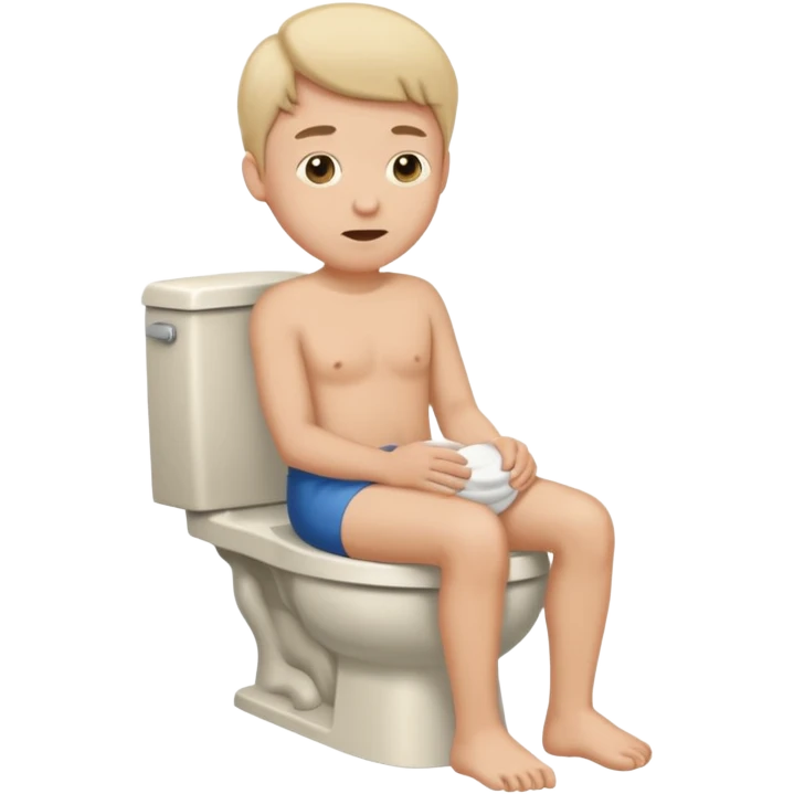 Pooping on a toilet emoji