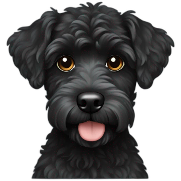 black schnoodle emoji