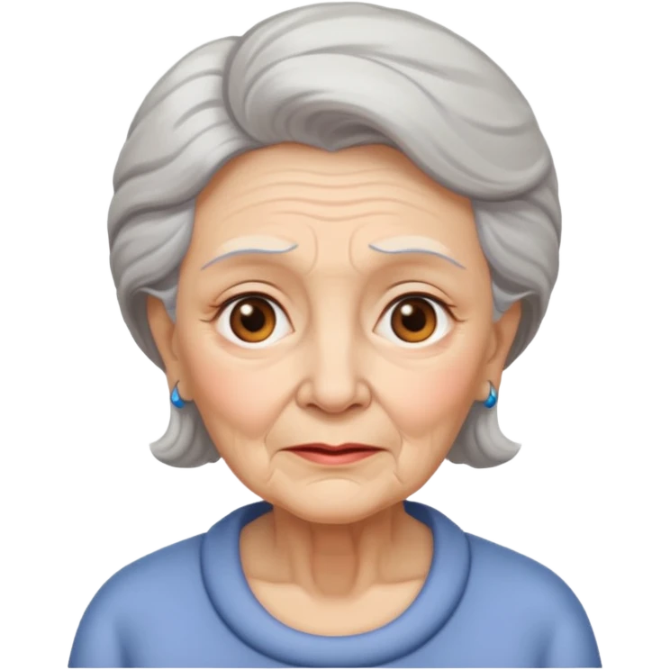 old lady with a longing expression emoji