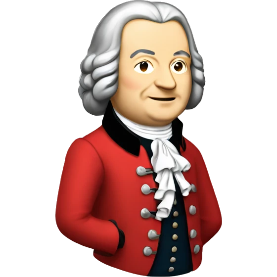 johann sebastian bach standing with red jacket emoji