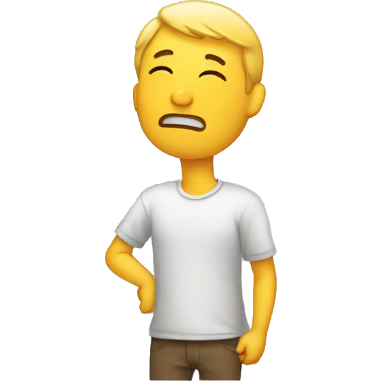 a man nodding his head and raising his arm above his head emoji