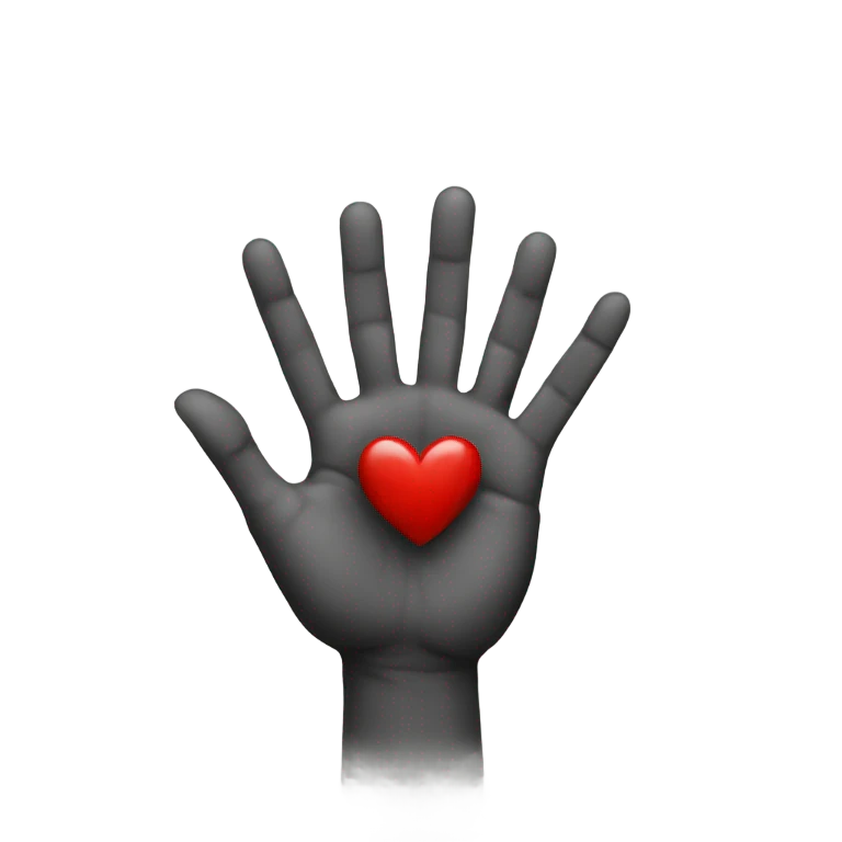 Hand making heart emoji
