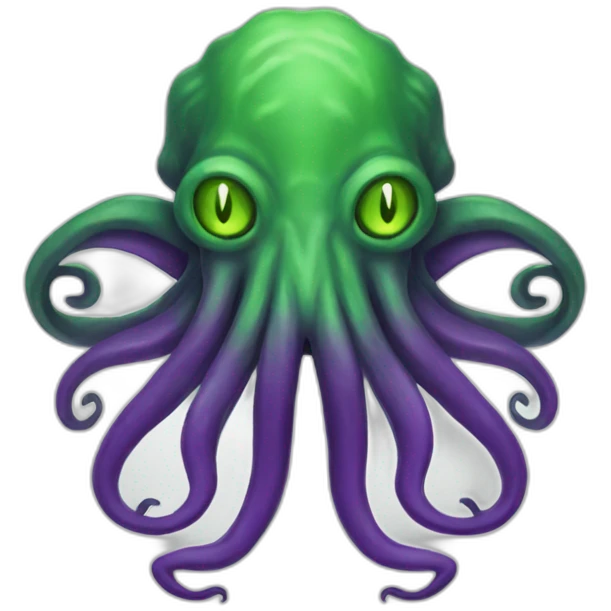 green/purple cthulhu emoji