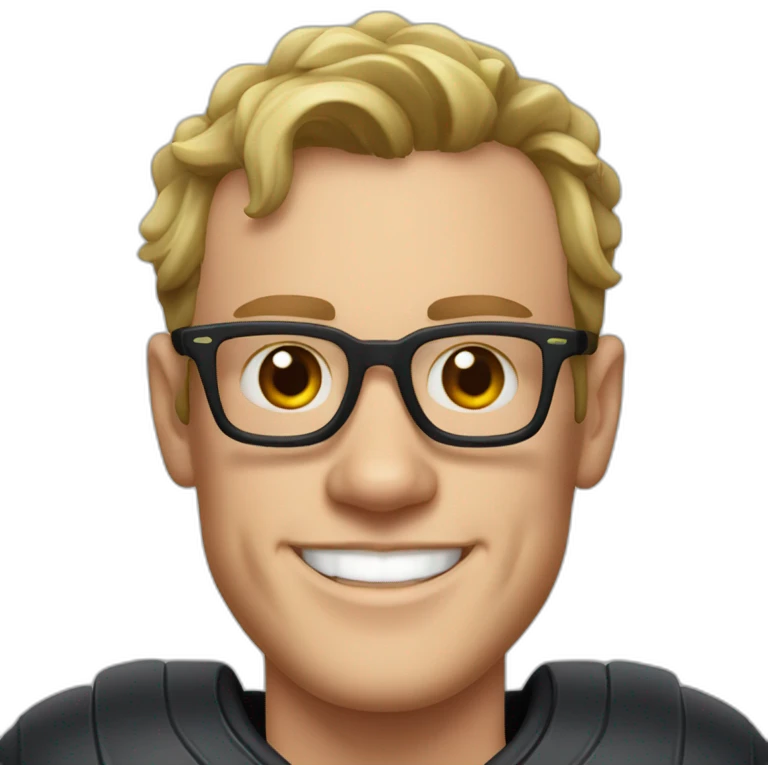 Jonathan Toews wearing glasses as beach bum emoji