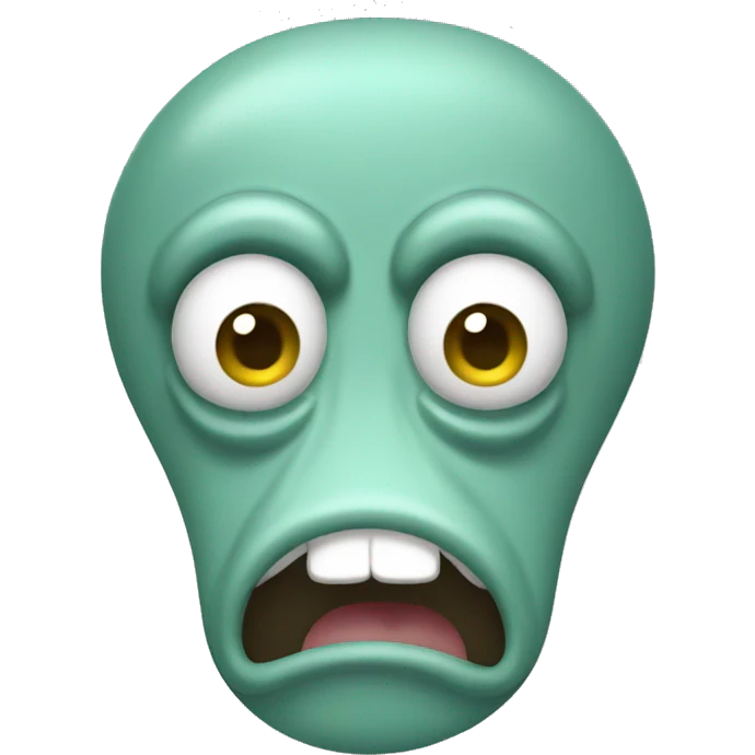 squidward with a very big nose emoji