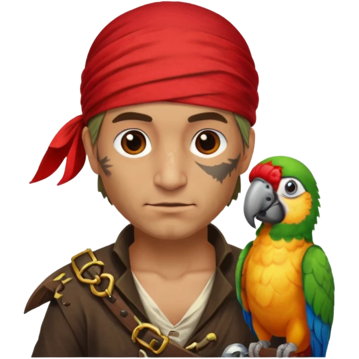 pirate and parrot emoji