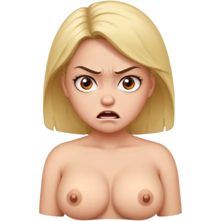 girl big big boobs naked angry emoji