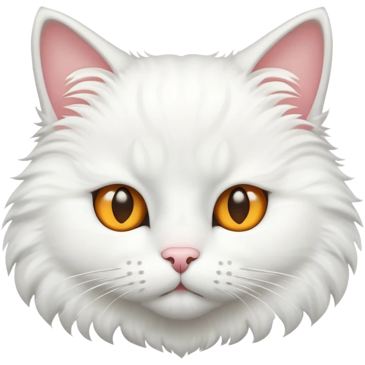 Emoji głowa białego kotka emoji