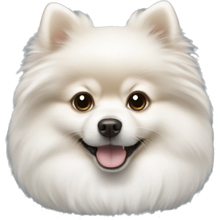 White Pomeranian  emoji