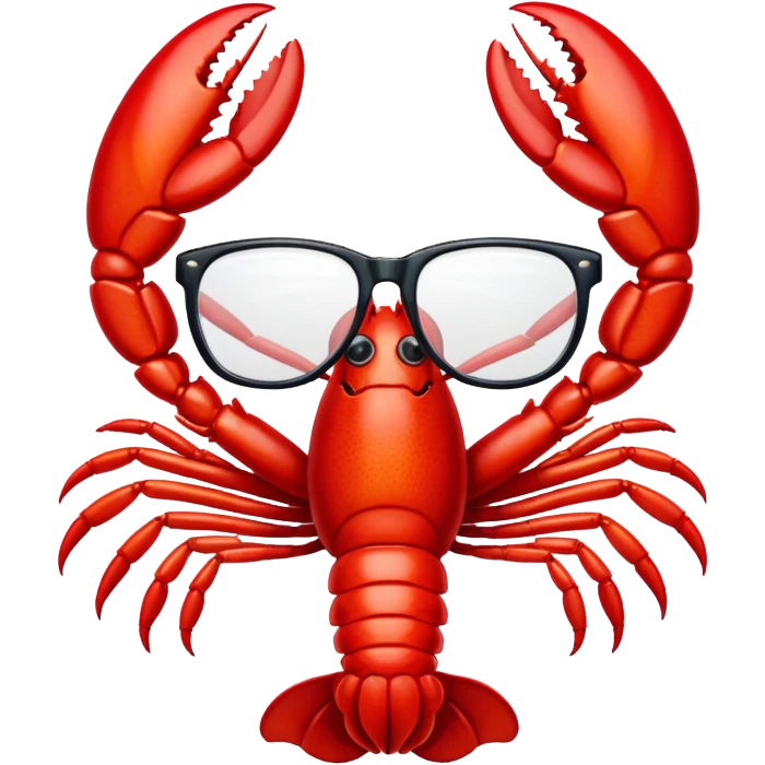 Lobster with glasses emoji
