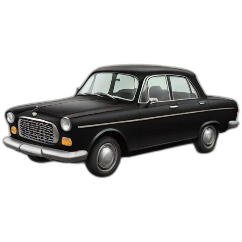 old soviet black car emoji