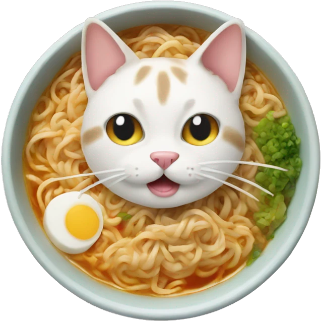 cat mith ramen emoji