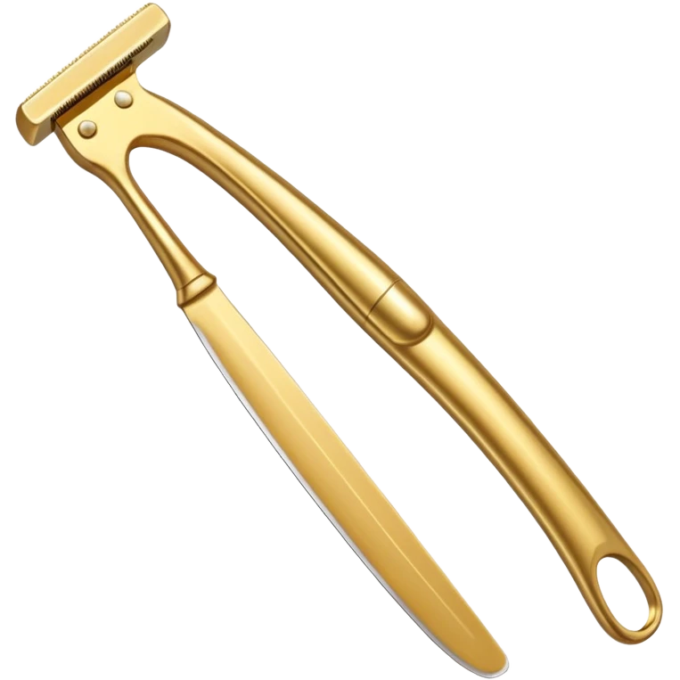gold barber straight razor emoji