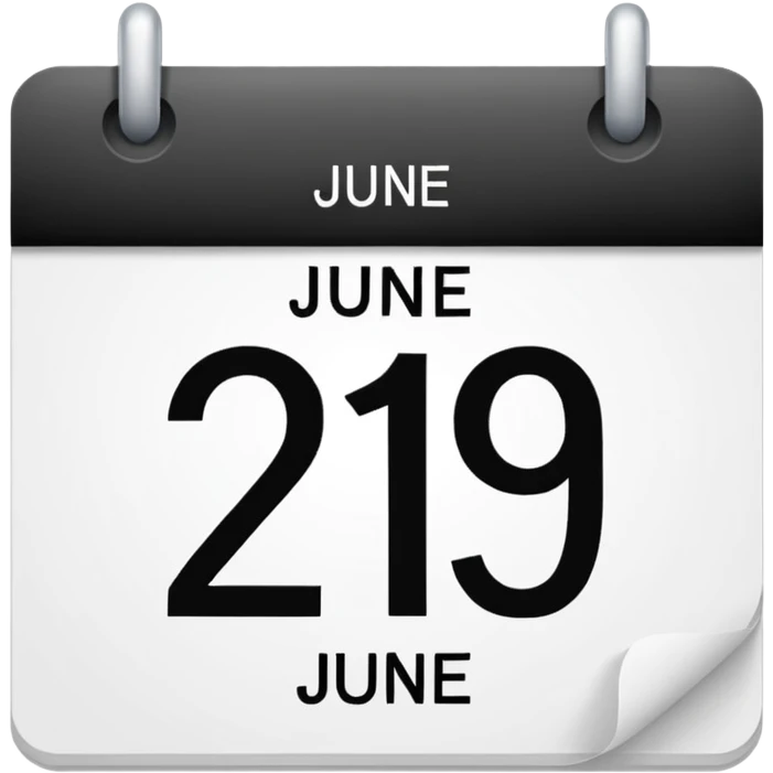 A calendar with the date June 29th on it emoji